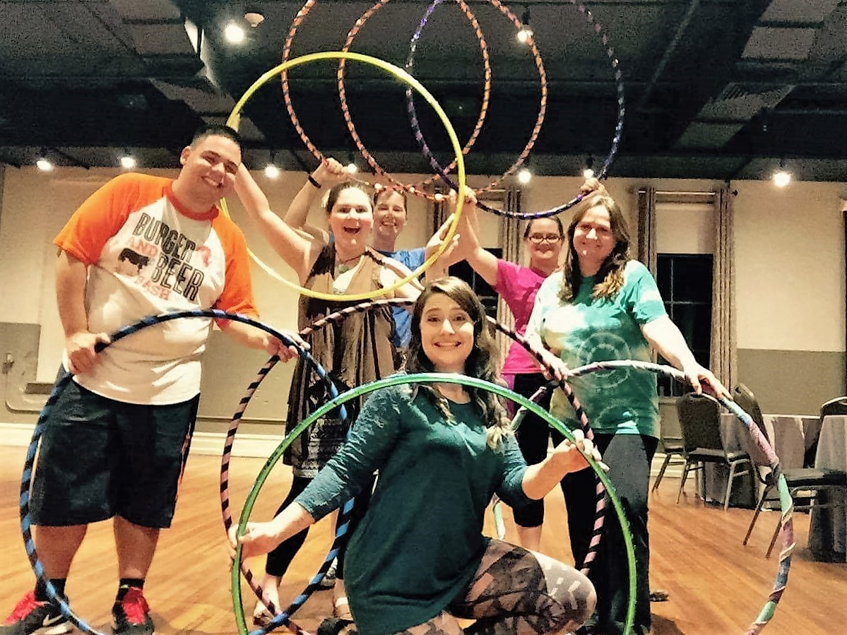 Alex at the hoop class he attends